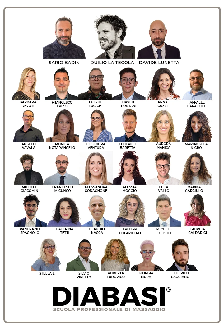 Staff Diabasi scuola professionale di Massaggio Corsi di massaggio per professionisti